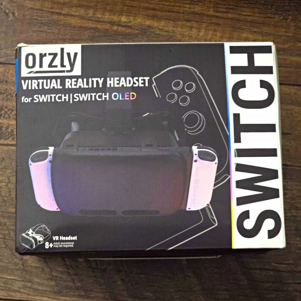 Orzly VR Headset for Nintendo Switch/Switch OLED Black 110° FOV 60Hz